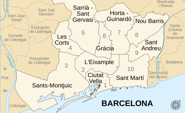 Районы Барселоны